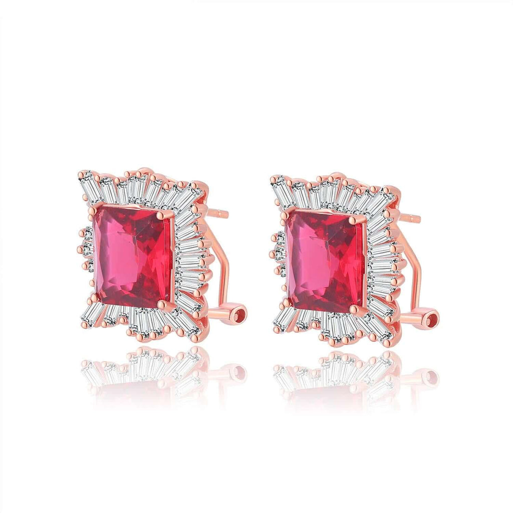 July Ruby Earrings - Trendolla Jewelry
