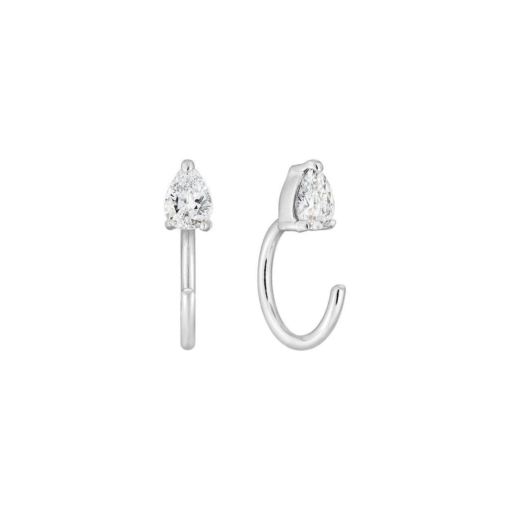 Teardrop huggie earrings - Trendolla Jewelry